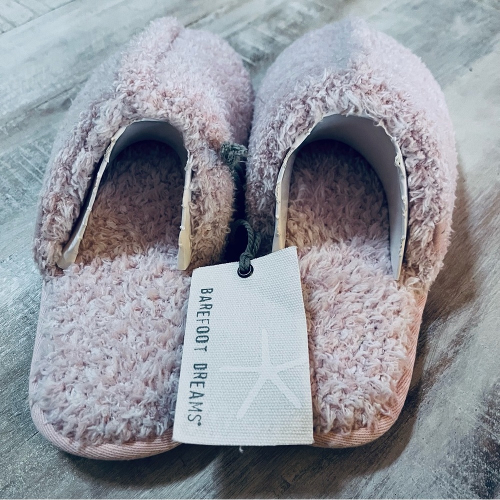 Barefoot Dreams CozyChic COZY Slipper Dusty Rose Pink Size Small 5/6 - Picture 3 of 6